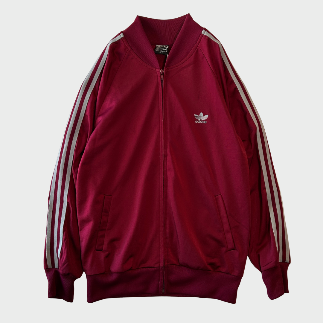 80's adidas アディダス ATP トラックジャケット トレフォイル バーガンディ(L)/B4236J-SO
