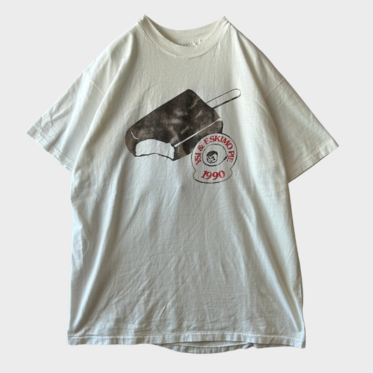 90's Hanes Eskimo Pie アイスクリーム企業Tシャツ 白 (XL)/B3634T-SO