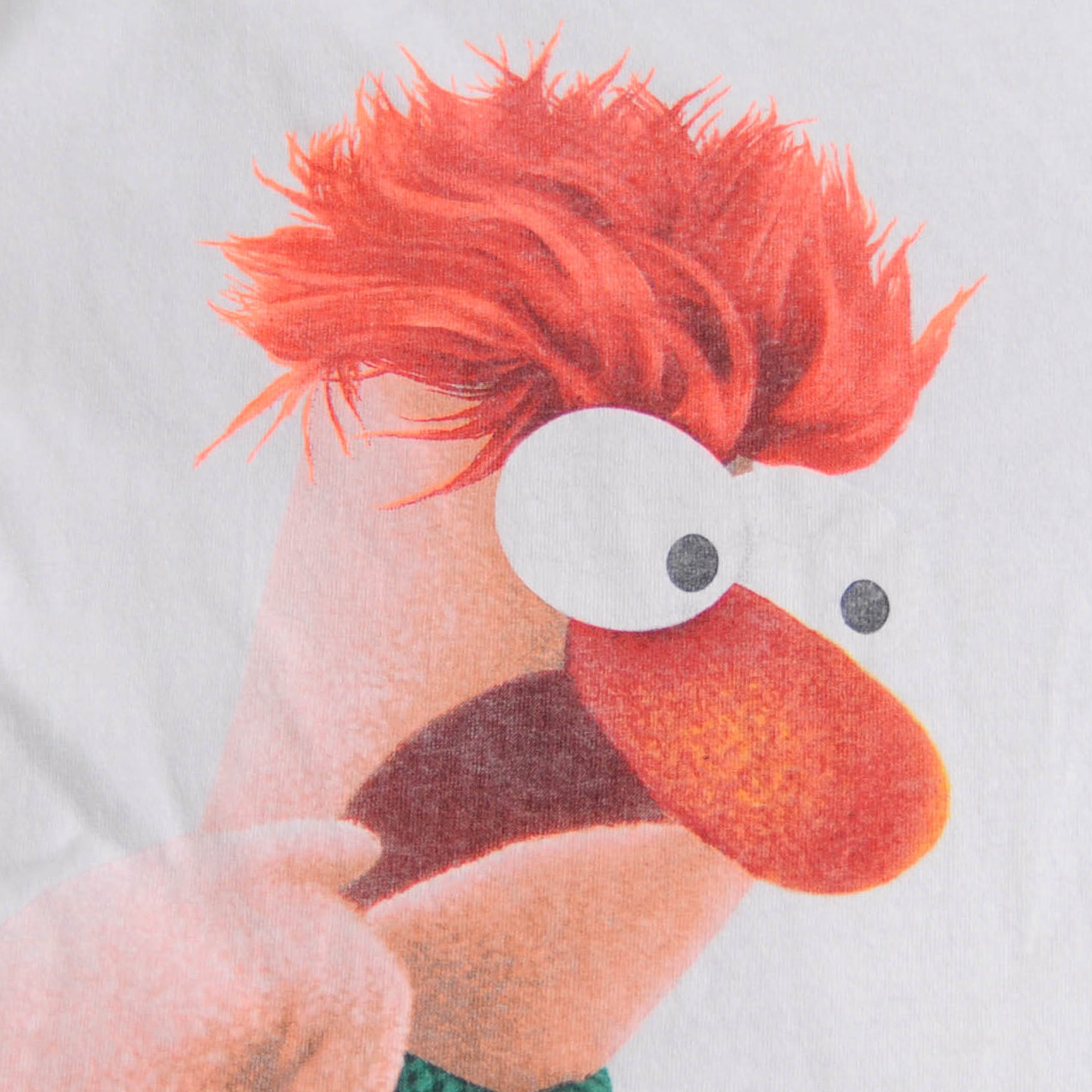 90's Sesame Street ブンセン博士＆ビーカー キャラクターTシャツ 白(L)/A3823T-SO