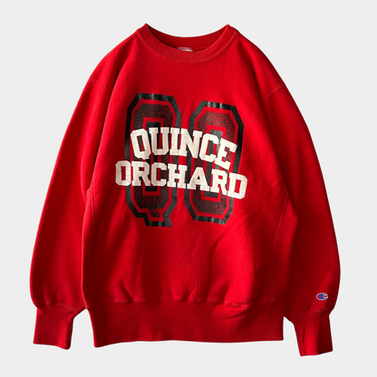 90's Champion Reverse weave リバースウィーブ "Quince Orchard" カレッジスウェット 赤 (L)/C0679S-SO