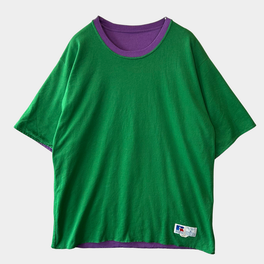 90's Russell ラッセル ダブルフェイスTシャツ (L)/A7110T-SO