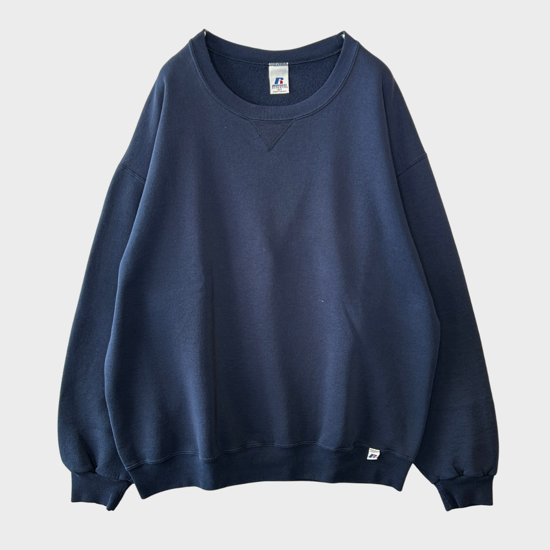 00's  Russell Athletic ラッセル 無地スウェット ネイビー (XLT) /A7841S-SO
