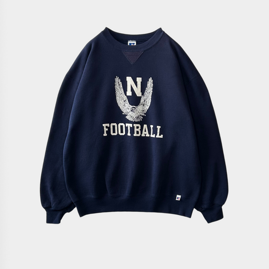 90's Russell Athletic ラッセル スウェット N FOOTBALL 紺(XL)/A5808S-SO