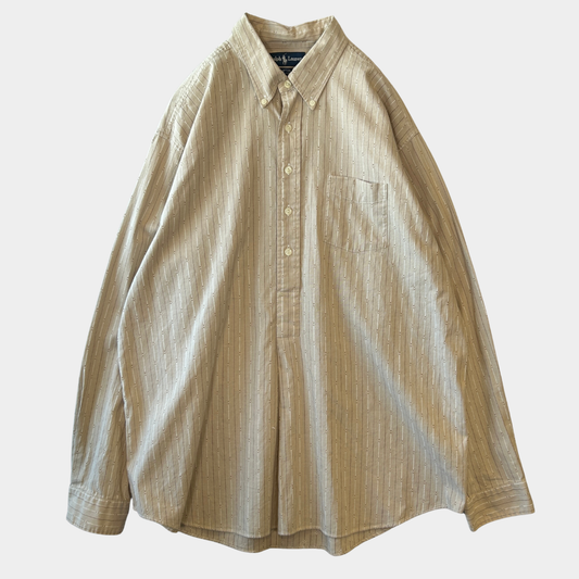Ralph Lauren ラルフローレン ”AFTON"プルオーバーストライプシャツ (XL)/A2516SH-SO