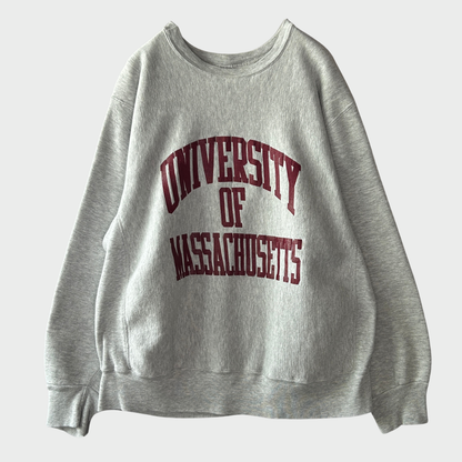90's MVP CORP lns. "UNIVERSITY OF MASSACHUSETTS" カレッジスウェット グレー系(XL)/A8839S-SO