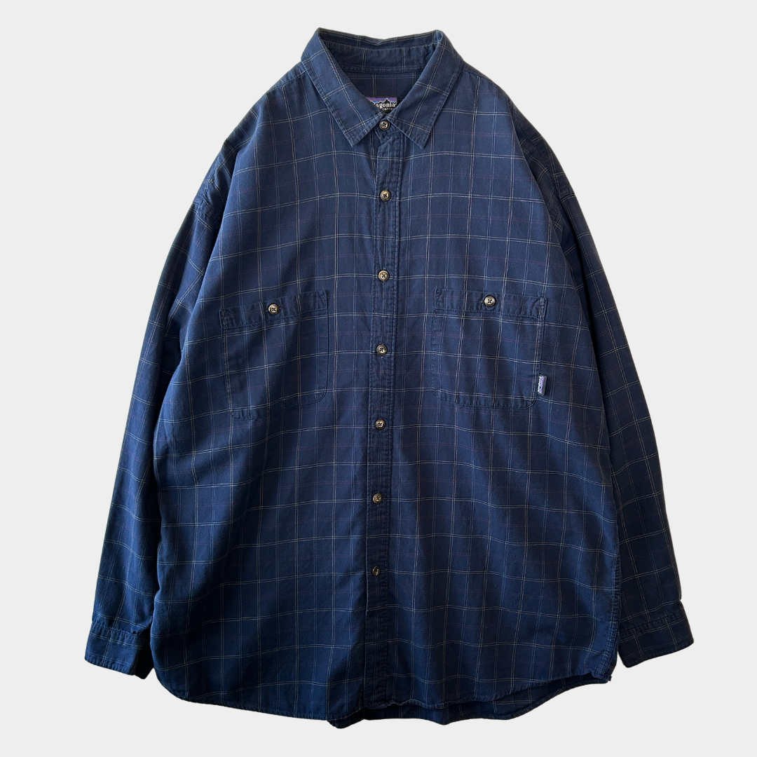 90's Patagonia パタゴニア オーガニックコットンチェックシャツ (XL)/C1419SH-SO