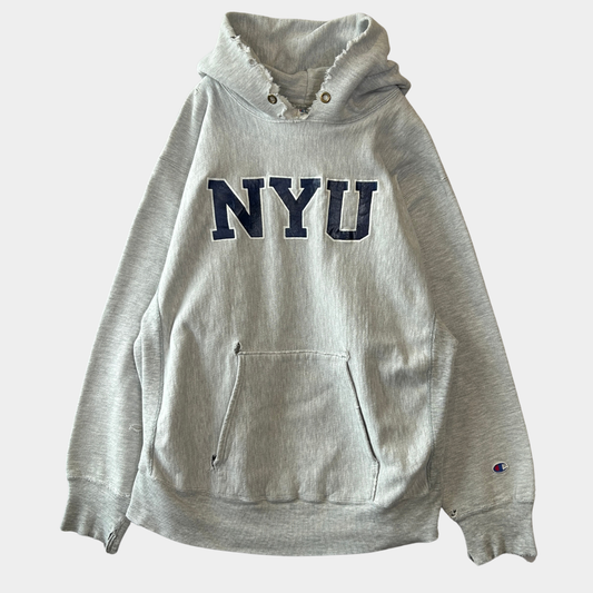 80's Champion Reverse Weave リバースウィーブ NYU スウェットフーディー パーカー(XL)/A7545R-SO