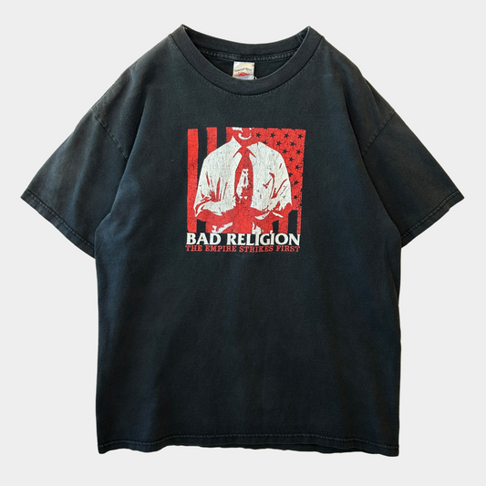 00's BAD RELIGION"The Empire Strikes first"Tシャツ アルバムアートワーク 黒(L)/A7309T-SO