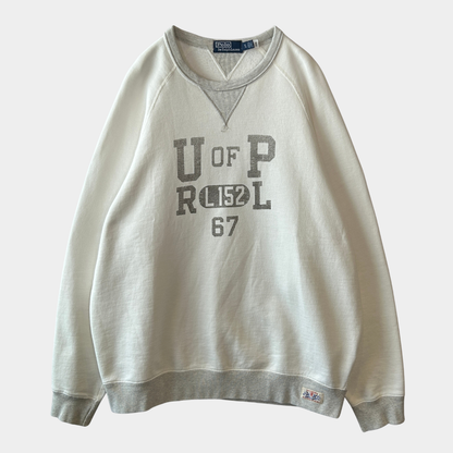 Polo by Ralph Lauren ラルフローレン オーバーサイズスウェット アイボリー/ヘザーグレー(XL)/C0278S-SO