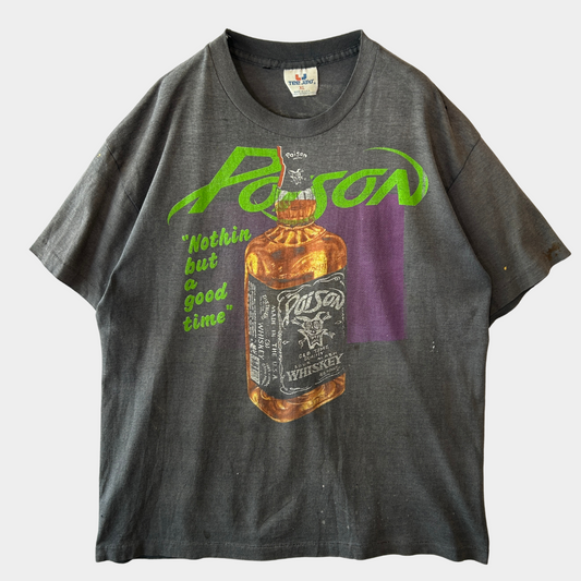 80's  POISON ポイズン"Nothin but a good time" プロモTシャツ バンドT 黒(XL)/TA7264T-SO