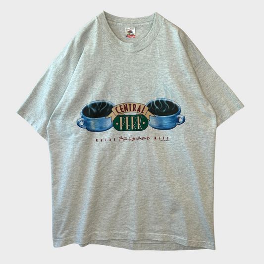 90's FRUIT OF THE LOOM "フレンズ" セントラルパーク コーヒーショップ Tシャツ 白 (XL)/B2780T-SO