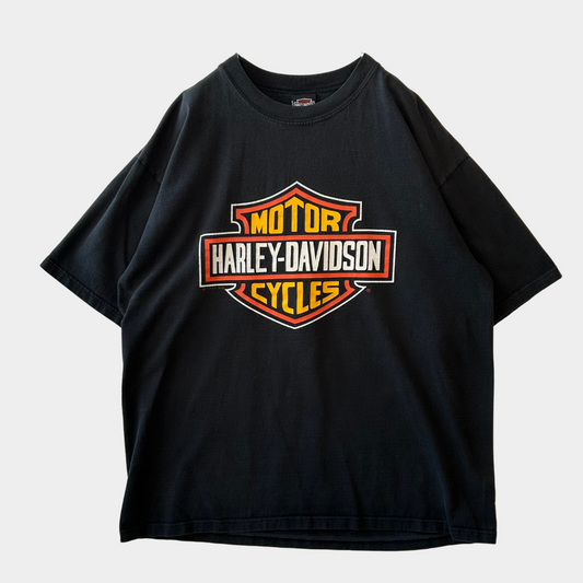 00's HARLEY DAVIDSON "SUPER BIKES N.V." Tシャツ ブラック (L)/A6982T-SO