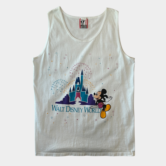 90's Disney Designs "WALT DISNEY WORLD"ディズニー プリントタンクトップ 白(L)/B1948T-SO
