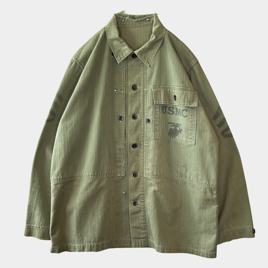 40's USMC P-44 HBT Utility Jacket ヘリンボーン ミリタリージャケット/A9205J-SO
