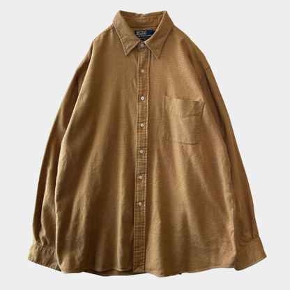 90's Polo by Ralph Lauren ラルフ "Lowell Sport" コットンネルシャツ(XL)/C1487SH-SO