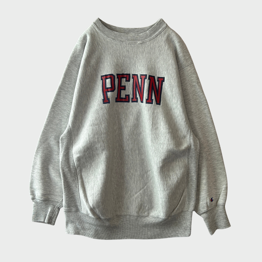 90's Champion ReverseWeave リバースウィーブ "PENN" カレッジスウェット グレー(XL)/B3538R-SO
