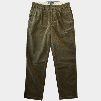 Polo byRalph Lauren ラルフ "ANDREW PANTS" ２タック太畝 コーデュロイパンツ ブラウン(36×34)/A9128P-SO