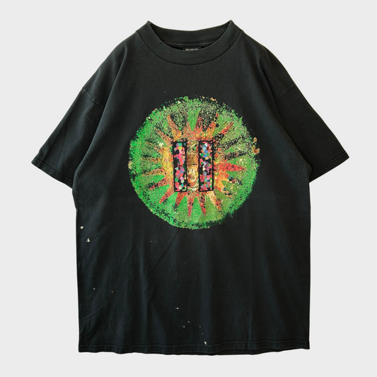 00's  giant  ELEVEN THUNK アートプリント バンドTシャツ 黒 XL /A7333T-SO