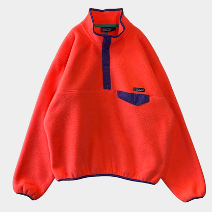 ミントコンディション 90's Patagonia パタゴニア スナップT フリースプルオーバー ピンク/パープル (L)/C1738F-SO