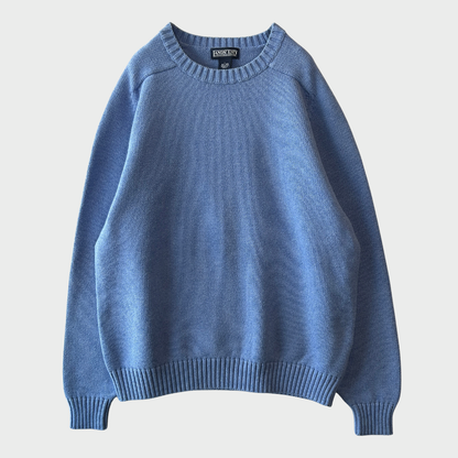 00's Lands'end ランズエンド コットンニット ドリフターセーター (L)/A8514K-SO