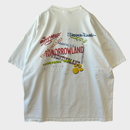 90's Disney キャラクター グラフィックTシャツ 白(XL相当)/B3482T-SO