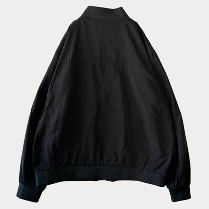 00's Calvin Klein フライト ボンバージャケット 黒 (XL)/B3631J-SO