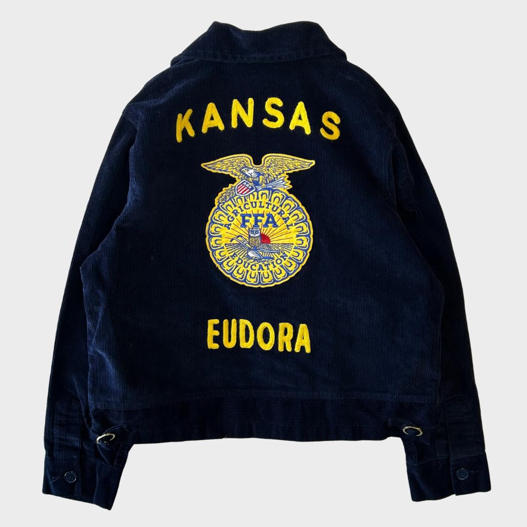 00's FFA ジャケット "KANSAS" 紺 (38)/A8790J-SO