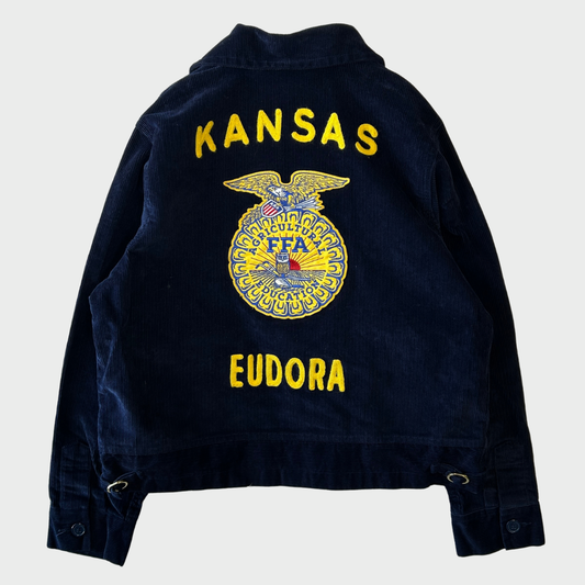 00's FFA ジャケット "KANSAS" 紺 (38)/A8790J-SO