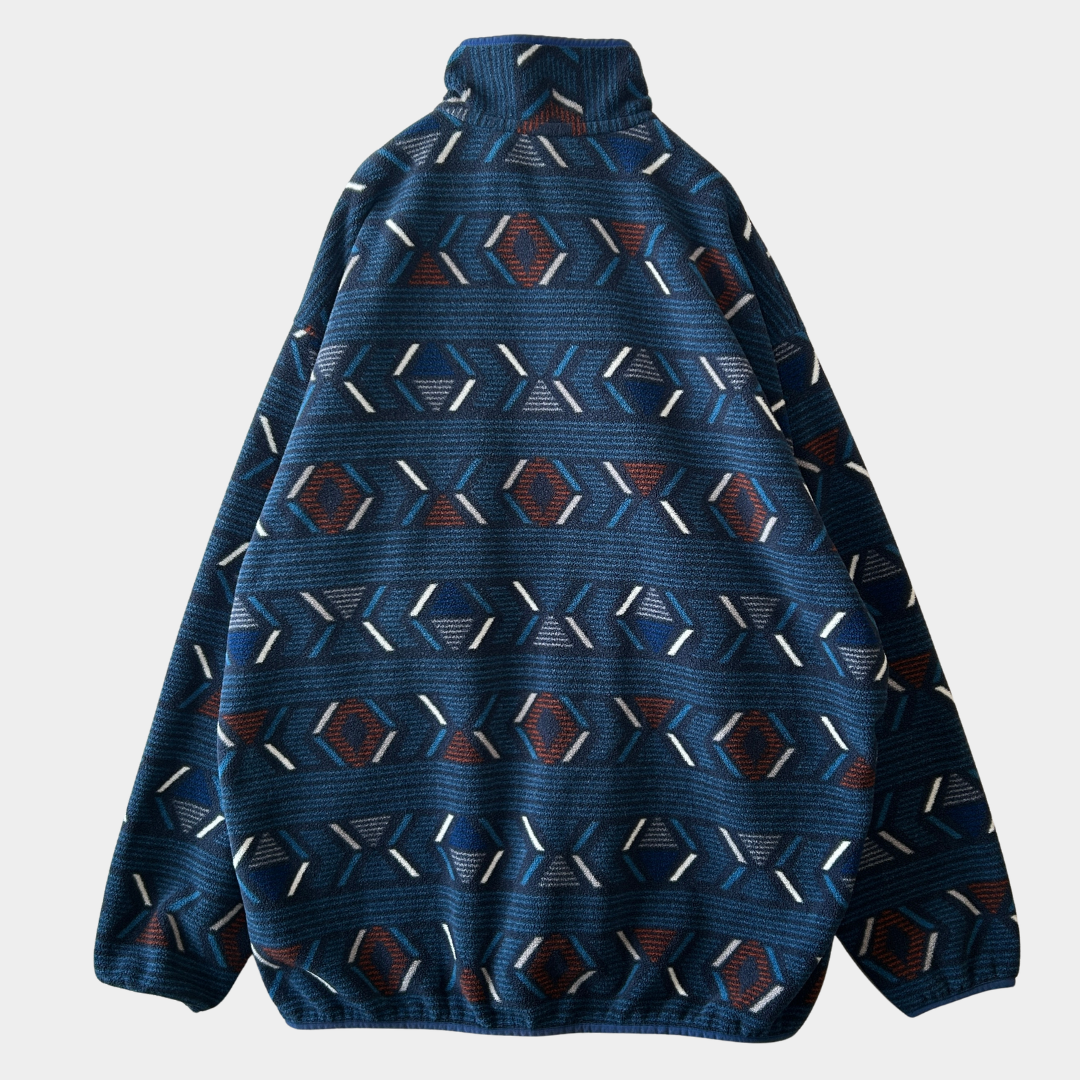 2017 Patagonia パタゴニア スナップT フリースプルオーバー ネイティブ柄 ネイビー(XL)/C0216F-SO