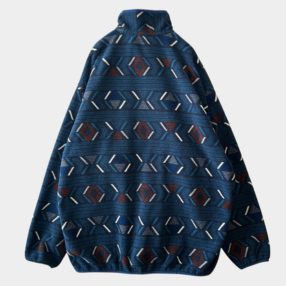 2017 Patagonia パタゴニア スナップT フリースプルオーバー ネイティブ柄 ネイビー(XL)/C0216F-SO