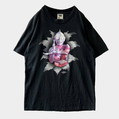 90's ULTRAMAN ウルトラマン キャラクターTシャツ 特撮 円谷プロ 黒Tennessee River(L)/C1114T-SO