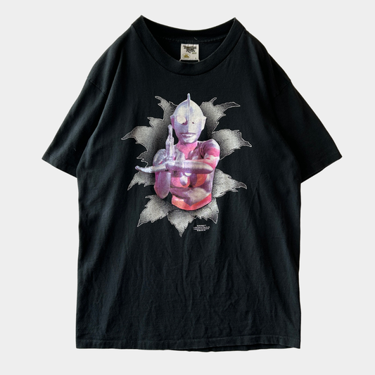 90's ULTRAMAN ウルトラマン キャラクターTシャツ 特撮 円谷プロ 黒Tennessee River(L)/C1114T-SO