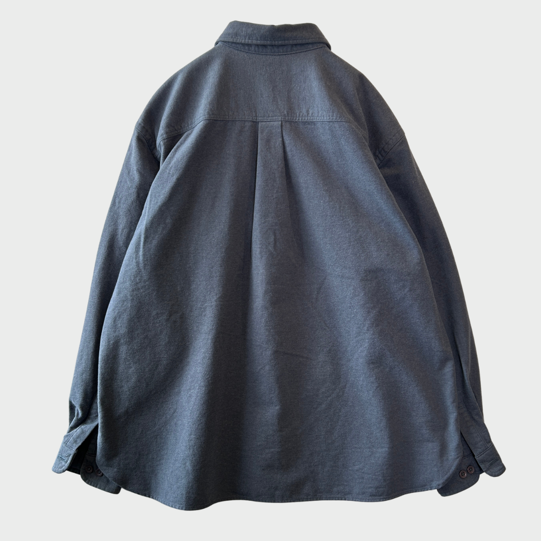 90's L.L.Bean エルエルビーン シャモアクロス シャツ ブルーグレー (ウィメンズXL) /B4153SH-SO