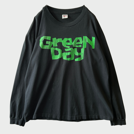 90's Green Day グリーン・デイ Pulling Teeth ロンT バンドTシャツ 黒(XL)/C0789T-SO