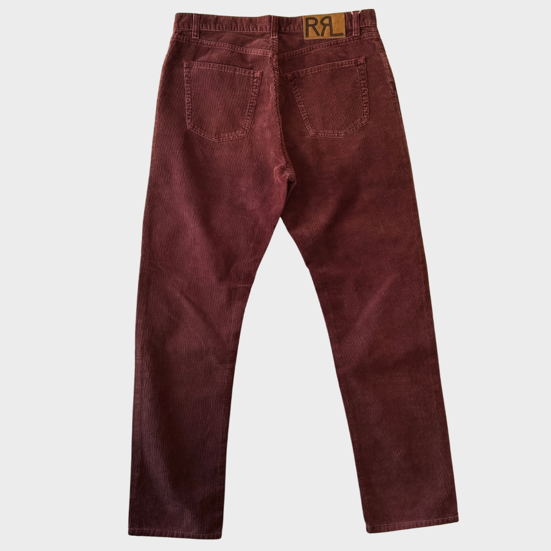 RRL ラルフローレン 5Pコーデュロイパンツ 細畝 バーガンディ(34×32)/A0387P-SO