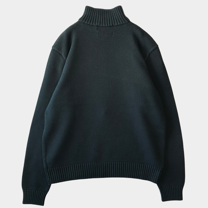 00's polo bu Ralph Lauren ラルフローレン ハーフジップニット 黒 (M)/B0408K-SO