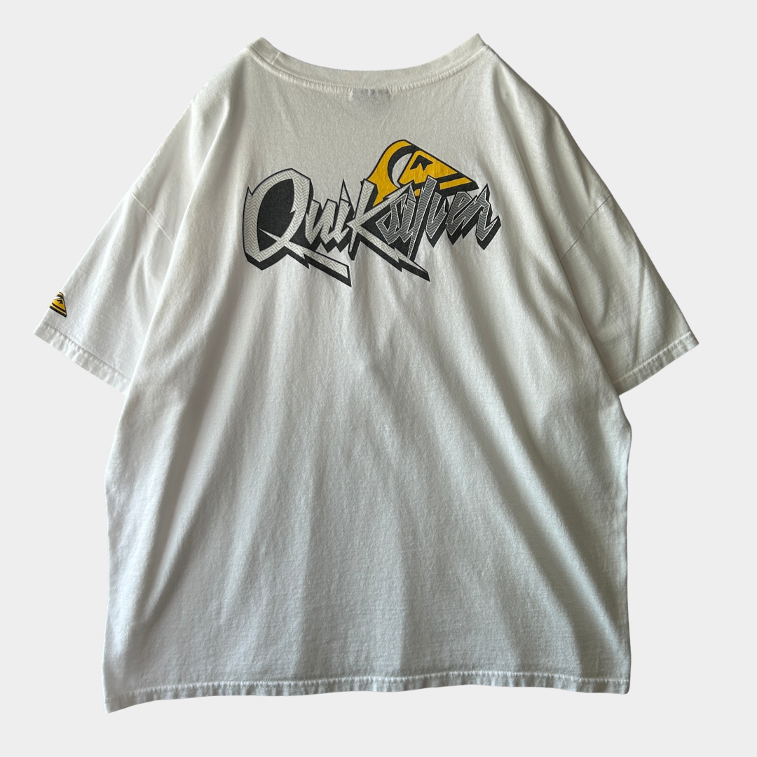 90's Quik Silver グラフィックTシャツ 白 (サイズ不明)/C1228T-SO