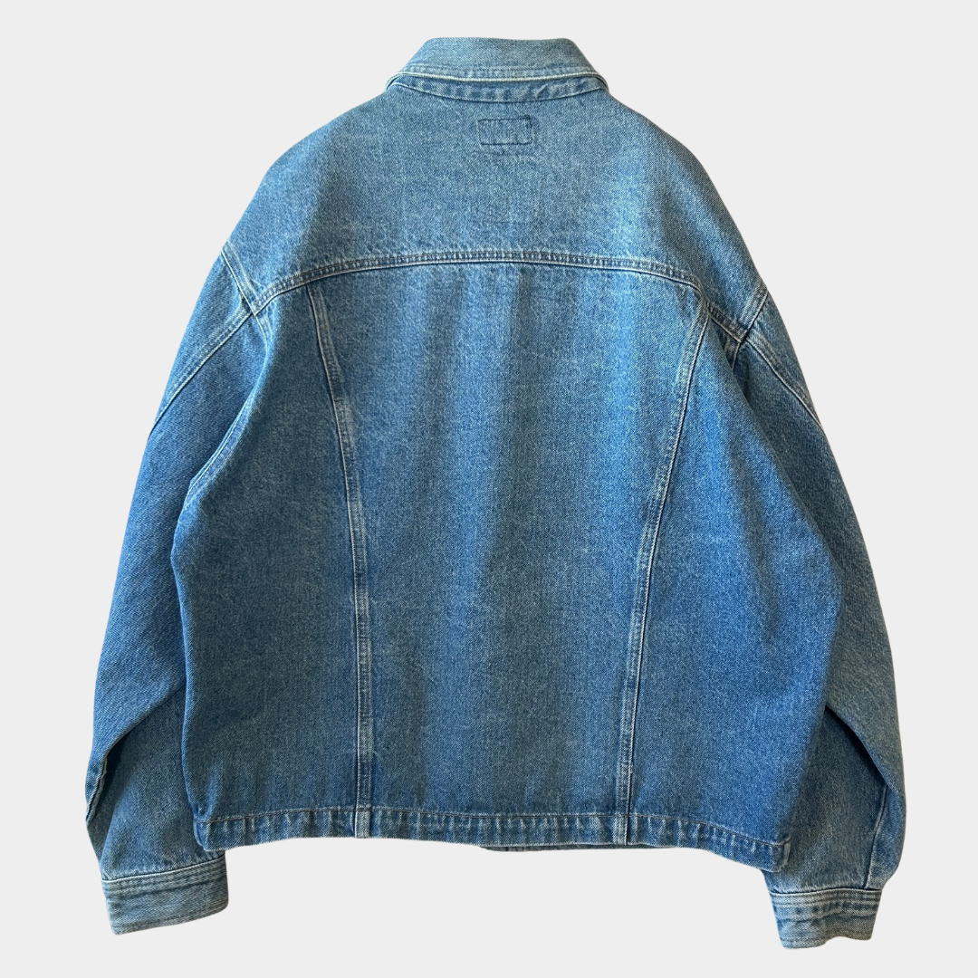 80's Old Stussy デニムトラッカージャケット オールドスケート (L)/B3169J-SO