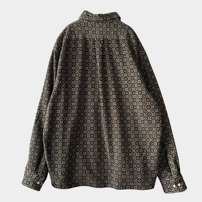 00's BANANA REPUBLIC STANDARD FIT corduroy shirt バナナリパブリック プリント コーデュロイ シャツ (XL)/A7933SH-SO
