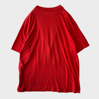80's-90's Disney Mickey Mouse "Florida" キャラクターTシャツ 赤 (サイズ不明 L-XL相当)/B2450T-SO