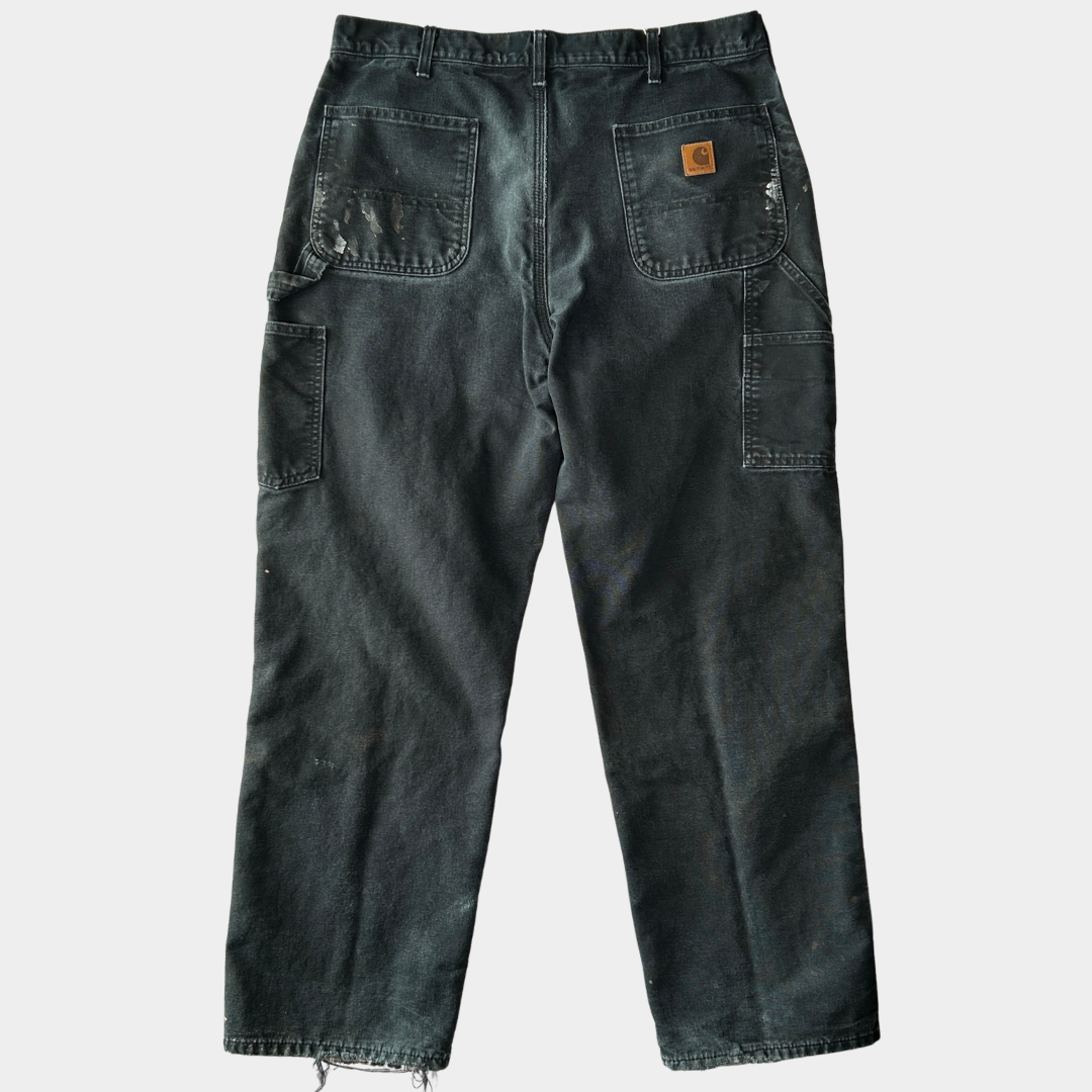 00's Carhartt カーハート ペインターパンツ チェックライナー B111 BLK (38×32)/B3441P-SO