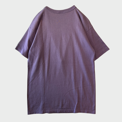 90's Champion チャンピオンズ 胸ロゴ 袖刺繍 Tシャツ 紫 (L) A2343T-SO