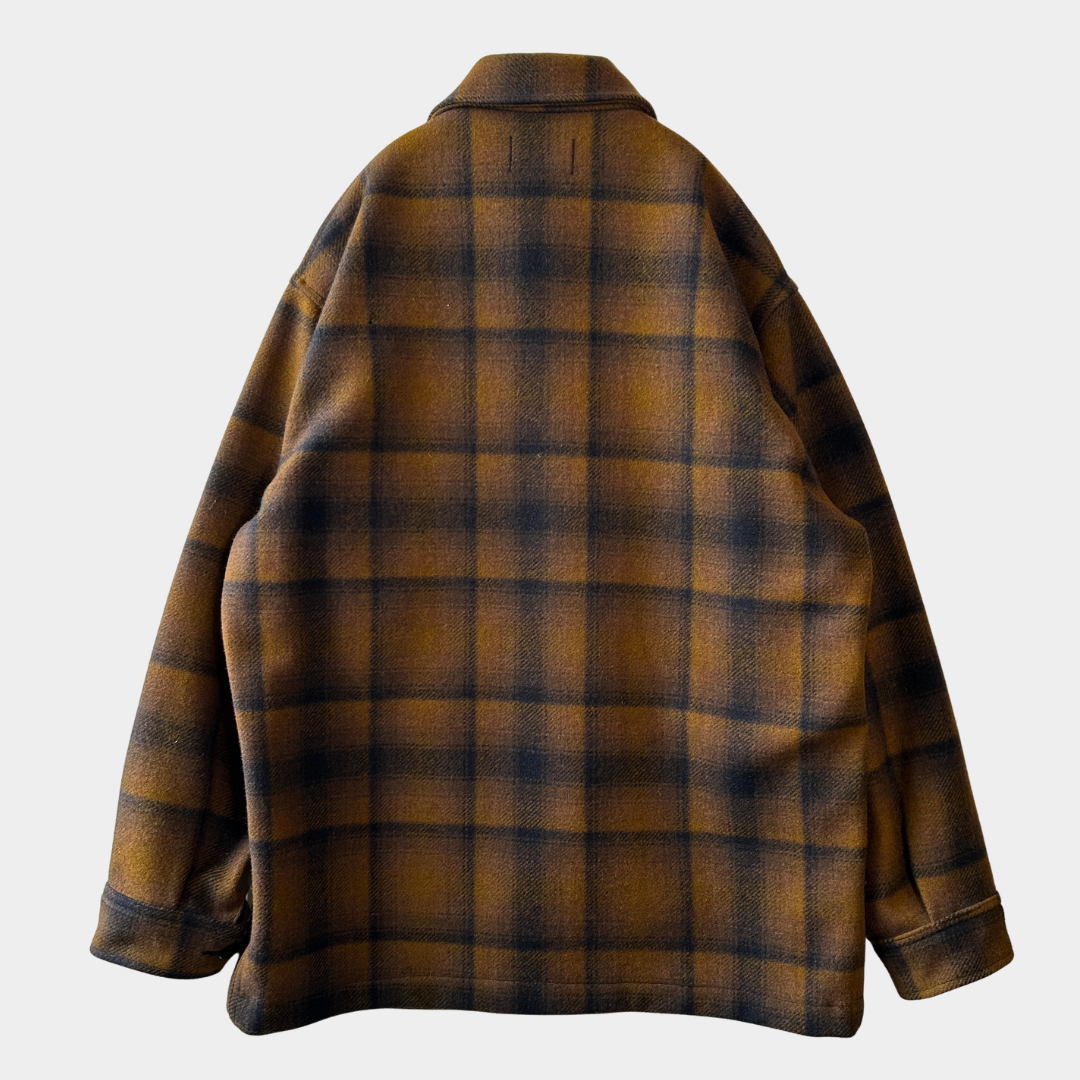 70's Pendleton ペンドルトン ウールジャケット オンブレチェック ブラウン(M)/C1718J-SO