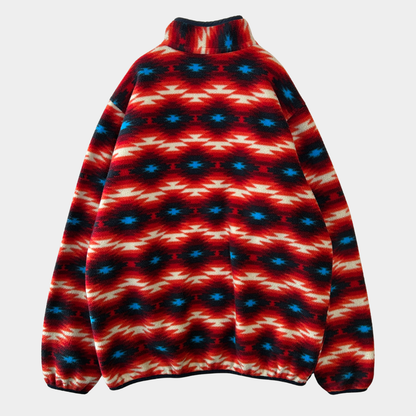 Patagonia パタゴニア スナップT ネイティブ柄 フリース 赤黒/A8756F-SO