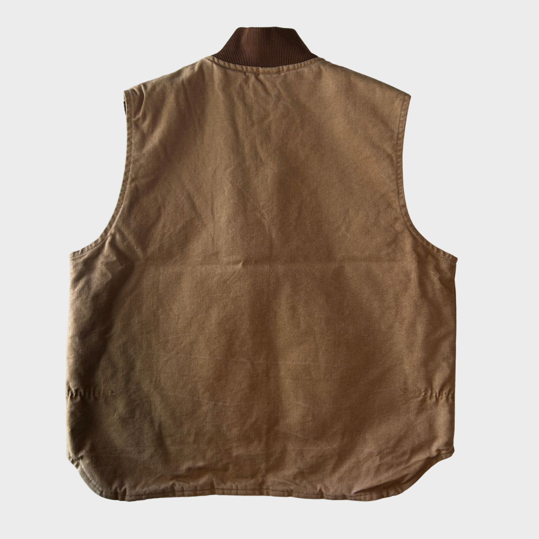 90's Carhartt カーハート ダックベスト ブラウン (aboutXL)/C1563V-SO
