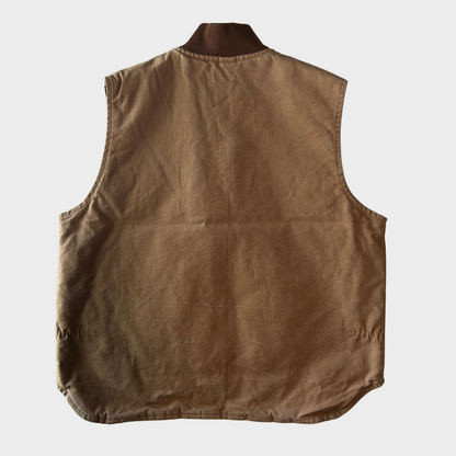 90's Carhartt カーハート ダックベスト ブラウン (aboutXL)/C1563V-SO