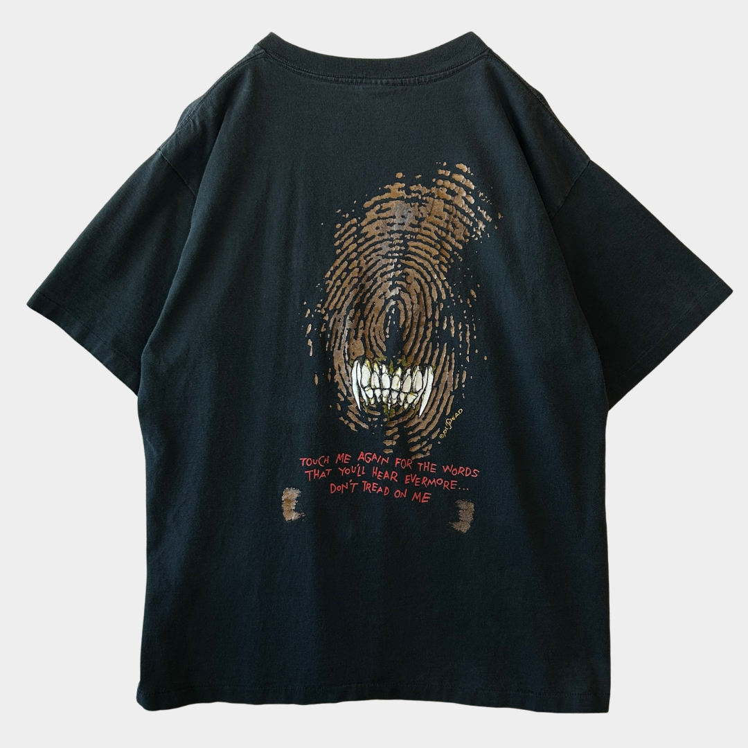 90's Metallica×Pushead メタリカ パスヘッド ”DON'T TRED ON ME" バンドTシャツ 黒(L)/C0300T-SO
