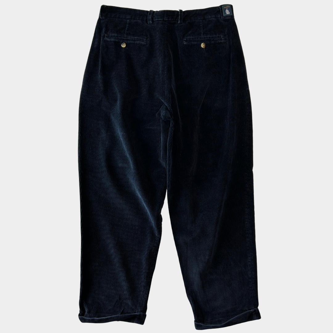 00's Nautica タック入り コーデュロイパンツ 紺 (W36 L30)/B4156P-SO