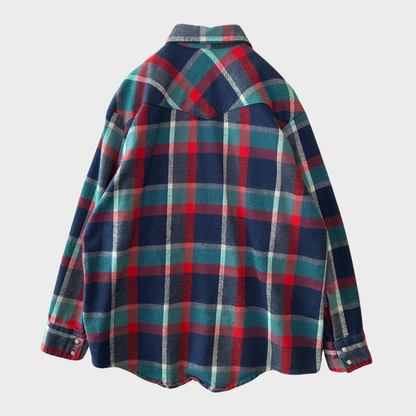90's  Frostproof  ウエスタン ネルシャツ ターコイズブルー、ネイビー、赤 XL /B3157SH-SO