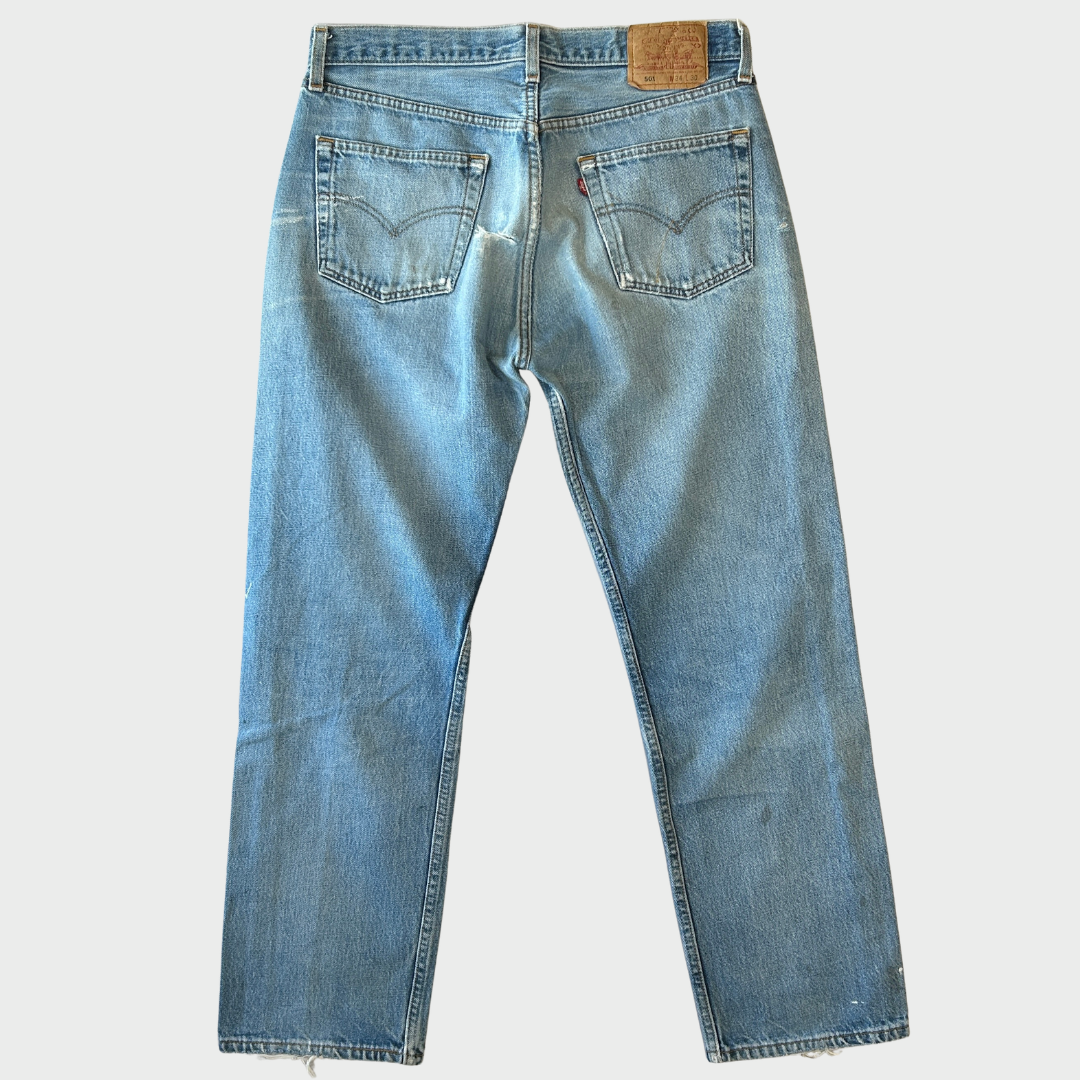 00's Levi's リーバイス 501 denim ダメージデニムパンツ (W34/L30) /A5666P-SO